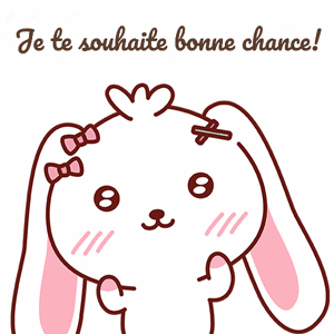 Gif animé je te souhaite bonne chance lapin